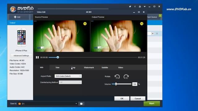 How to convert 4k video to iPhone with DVDFab смотреть онлайн