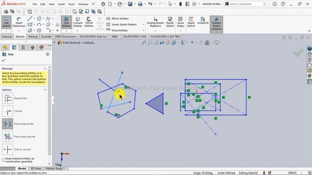 SolidWorks Tutorial in Urdu/Hindi 16.Trim Entities, Extend Entities смотреть онлайн