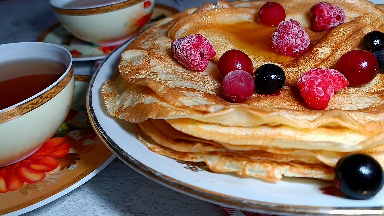 🌞 Масленица! Блины Бархатные на молоке - настоящие русские блины, вкусные, не липнут к сковороде смотреть онлайн