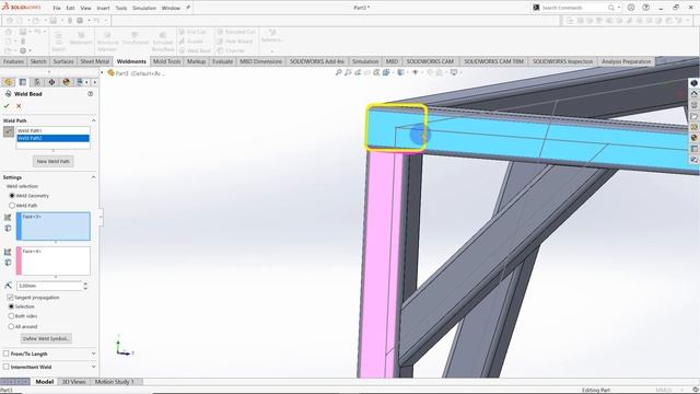 Solidworks Tutorial | Weldments | Simulation | Steel Structure Simulation смотреть онлайн