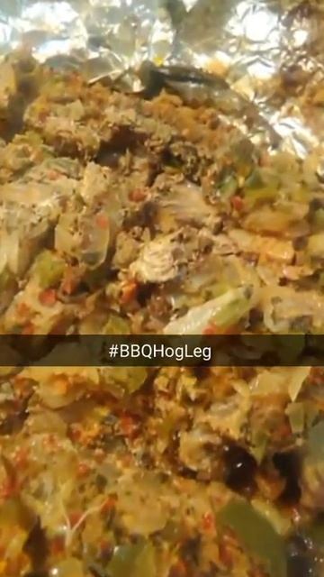 BBQ Wild Hog Leg!! Fresh Out The Foil Paper!!