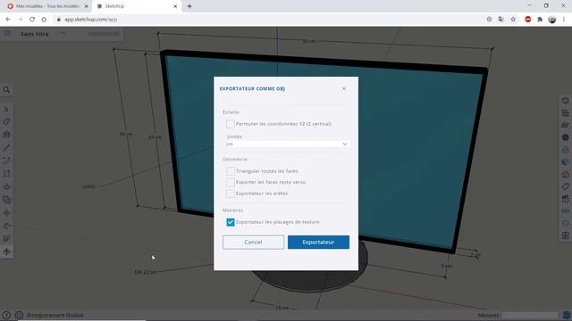 Réalité augmentée : SketchUp exporter OBJ смотреть онлайн