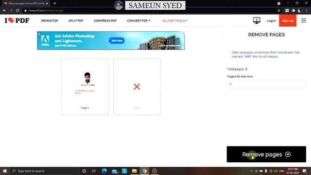 Remove Blank pages in PDF | Online Tricks | Tamil | Sameun Syed | in one minute смотреть онлайн