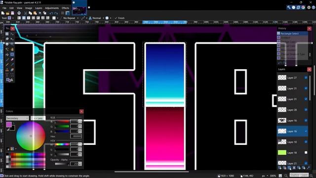 Visible Ray Thumbnail Process (Speedpaint) (Paint.net) смотреть онлайн