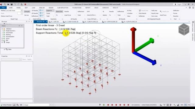 Modeling in Tekla Structural Designer 2019 | Analyze model on Tekla Structural Designer смотреть онлайн