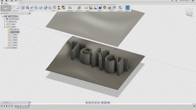 Размещение текста на кривых поверхностях Fusion 360 смотреть онлайн