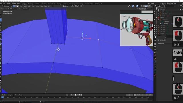 MAke a Scifi Gun In Blender and texturing In Substance Painter #blender #substancepainter смотреть онлайн