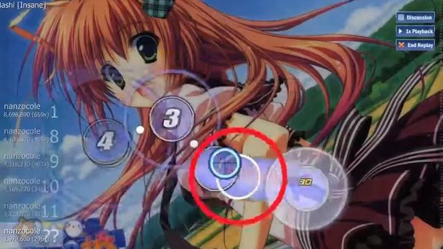 Osu!  Nomico - Hoshizora He Kakaru Hashi［insane］