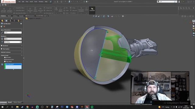 Lets design a Tie fighter in SOLIDWORKS - Part 2 смотреть онлайн