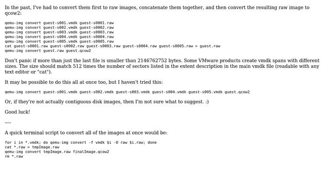 Ubuntu: How do I convert a multiple-part VMDK disk image to qcow2? (4 Solutions!!) смотреть онлайн
