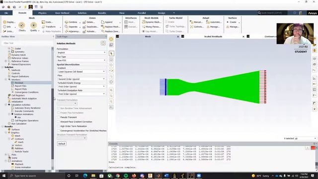 Fluent - CD Nozzle Shock Outside Diffuser смотреть онлайн