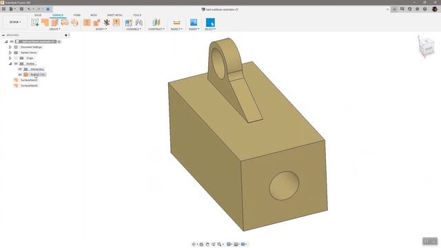 Fixing broken imported surfaces in Fusion 360 смотреть онлайн