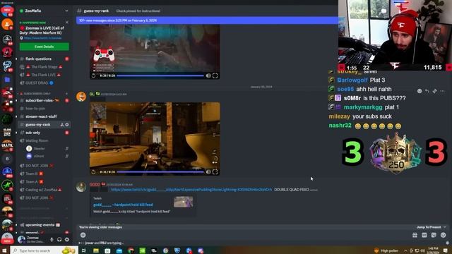 ZOOMAA GUESSES YOUR MW3 RANK (VIEWER CLIPS) смотреть онлайн