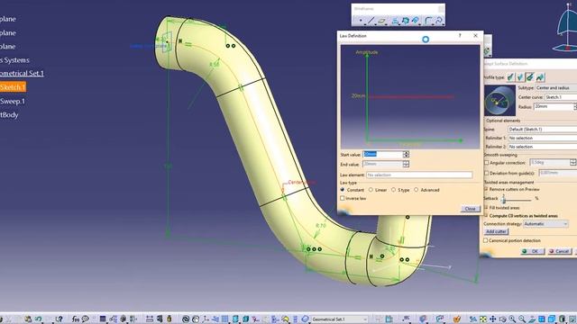 Sweep Command with CATIA V5 смотреть онлайн