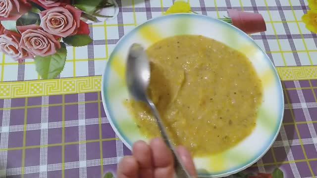 Пюре из кабачков, картошки с мясом