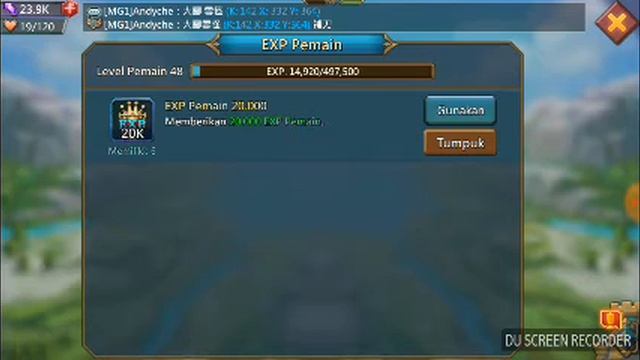 Lord mobile, How Use Exp pack for lvl up...!!! смотреть онлайн