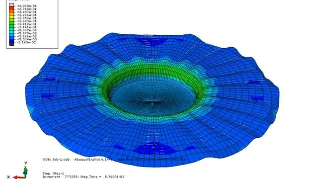 Abaqus explicit CAE deep drawing of steel PE 2 смотреть онлайн