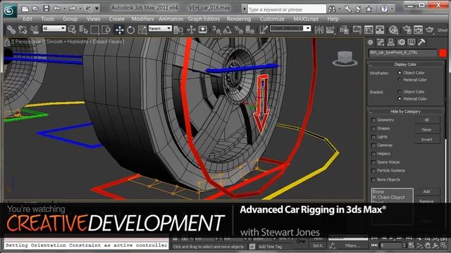 Advanced Vehicle Rigging in 3dsmax 19 Using the FFD modifiers to deform the tires xvid смотреть онлайн
