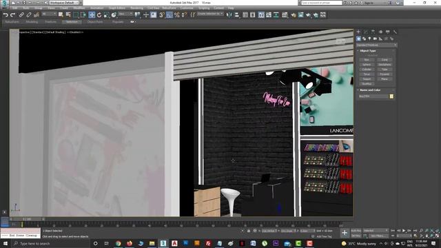 How to Create 3d makeup store in 3d max смотреть онлайн