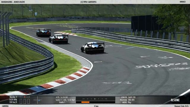 rFactor 2 carrera en Nordschleife con McLaren Senna смотреть онлайн