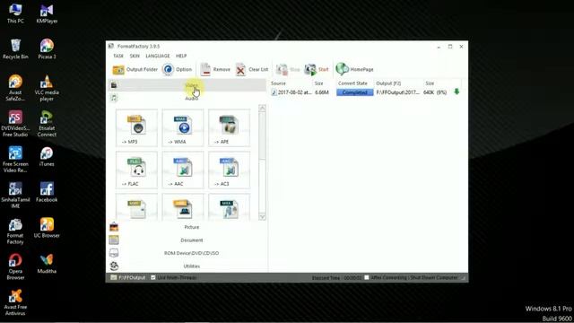 Format Factory Video Convert Audio