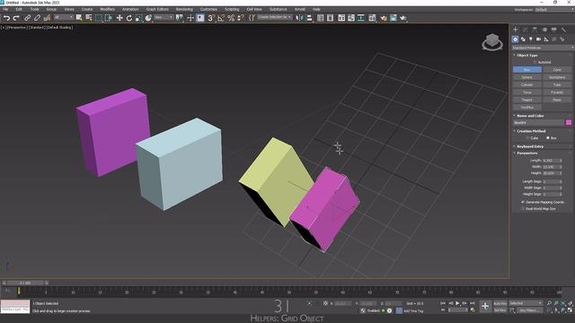 3ds Max 2023: Helpers Grid Object