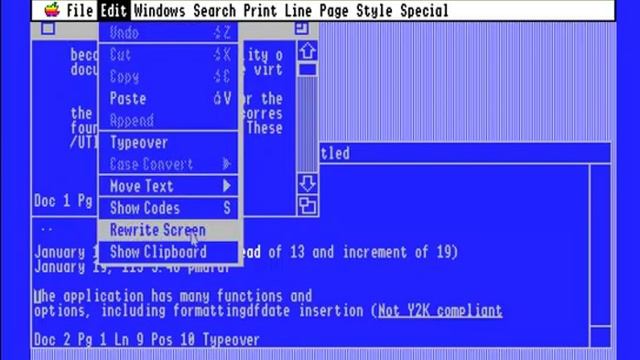 WordPerfect 2.1a for the Apple IIGS computers смотреть онлайн