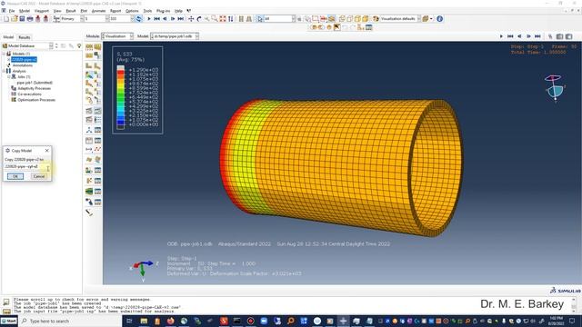 AEM 535 FEA 01 2022 24inch schedule80 ABAQUS смотреть онлайн
