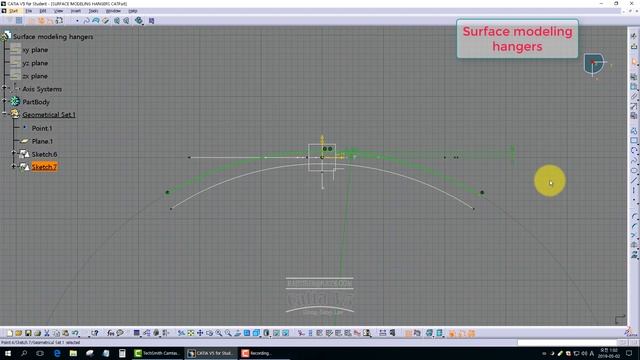 [CATIA V5] Surface modeling hangers смотреть онлайн