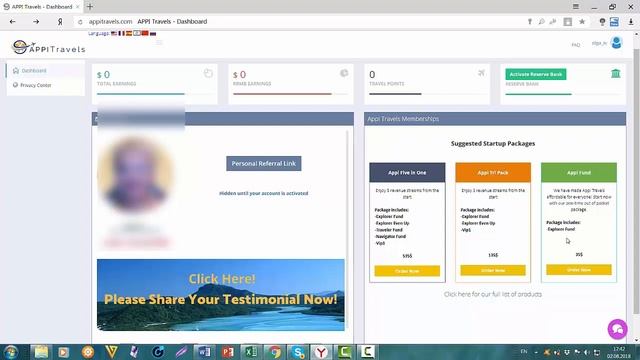APPI TRAVELS Регистрация и оплата пакета смотреть онлайн