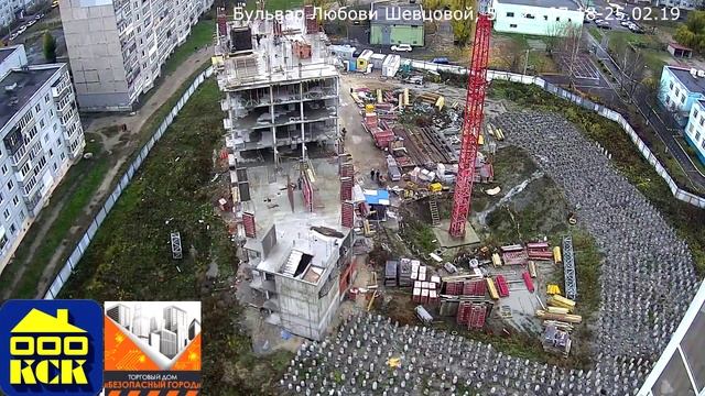 Динамика строительства ЖК Янтарь в феврале 2019 года смотреть онлайн