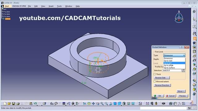 CATIA Training Course Exercises for Beginners - 4 | CATIA V5 Part Design Exercises смотреть онлайн