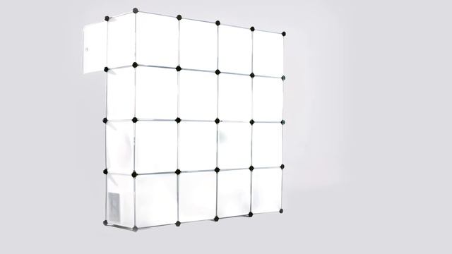 LANGRIA 16-Cube DIY Modular Shelving Storage Organizing Closet with Translucent Doors смотреть онлайн