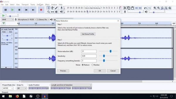 Audacity Lesson 10 - Noise Reduction & Remove Background Noice