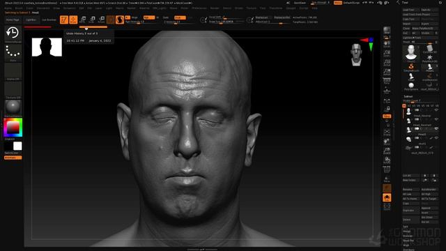 13. Using Undo History in ZBrush (1) смотреть онлайн