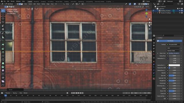Building facade modeling process in Blender смотреть онлайн