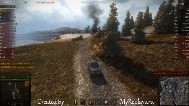 WOT: Erlenberg - T-25 - 11 frags - смотреть онлайн