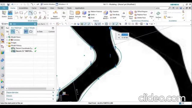 How to Convert 🐴image🦄 into 3D model in NX-software#class-4 Converting 2D sketch into 3D model part смотреть онлайн