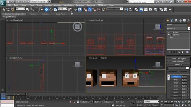 Crear Personaje De Minecraft En 3ds Max (Morpher) Parte 3 смотреть онлайн