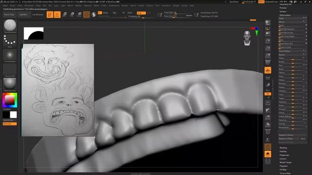 Sculpting a grotesque in Zbrush смотреть онлайн