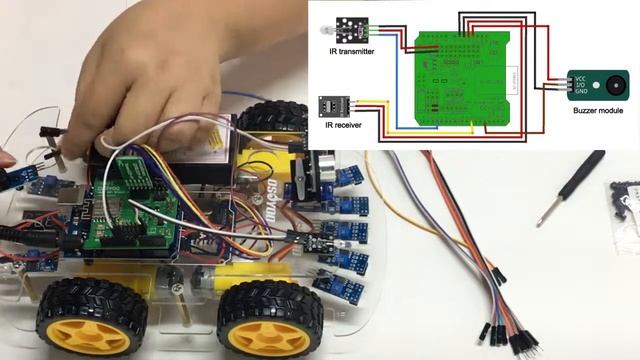 OSOYOO Robot Car Kit V2.0 for Arduino lesson 8: Fighting Game Robot car смотреть онлайн