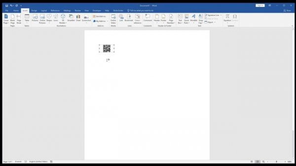 QR CODE in Microsoft Word with StrokeScribe barcode generator