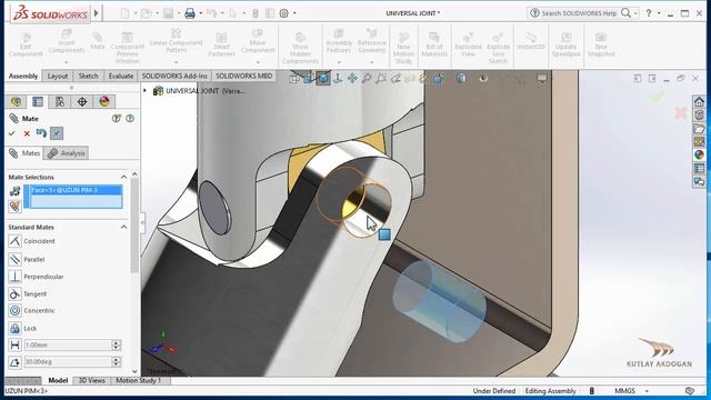 Solidworks Advanced Selection Universal Joint-2 SW gelişmiş Seçim смотреть онлайн