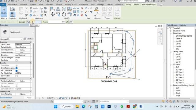 Revit create walkthrough with key frames, camera path and export to AVI смотреть онлайн