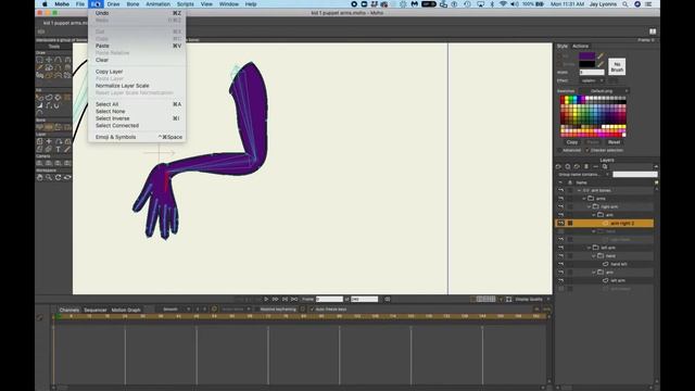 Fixing vector points for animating with bones armature (puppet rig) in MOHO PRO 13 - BASICS смотреть онлайн