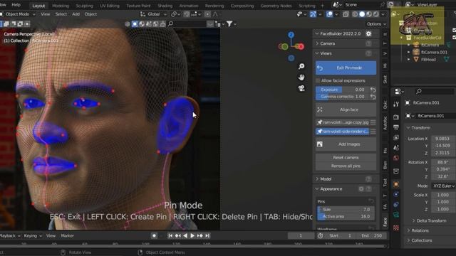 Facebuilder Blender : Convert Image to 3D Model Mark Ruffalo Keentools Facebuilder Blender Tutorial смотреть онлайн