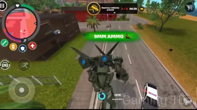 Rope Hero Voice Town || Tipson Big Bottal With Villen || gaming10M || Fly A fighter jet By Rope Her смотреть онлайн