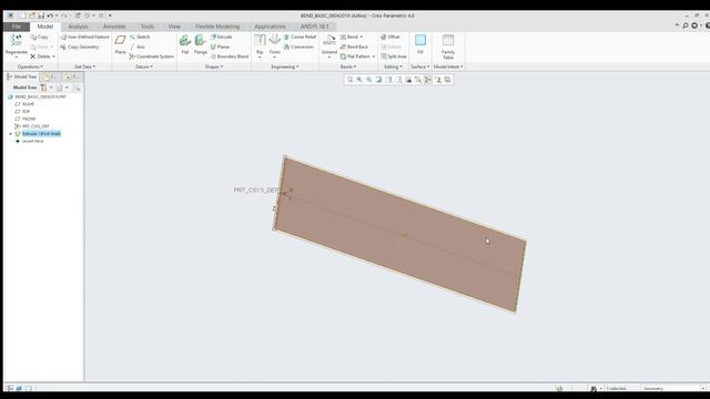 Basic Bend PTC CREO Parametric смотреть онлайн