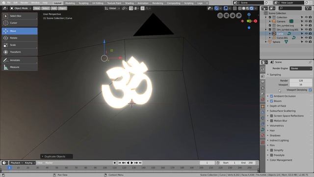 Converting SVG to 3D (ॐ) - Blender 2.8 Tutorial смотреть онлайн