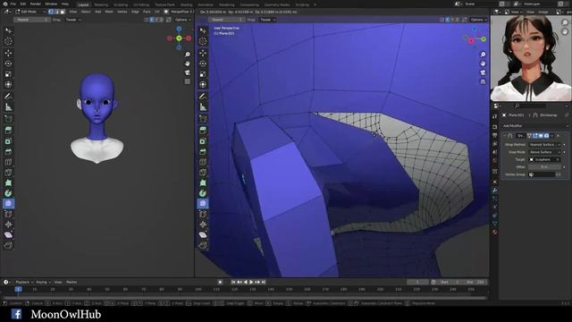 Blender 3.1 Glasses Girl Timelapse смотреть онлайн